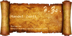 Handel Zsolt névjegykártya