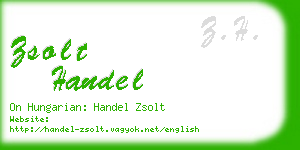zsolt handel business card
